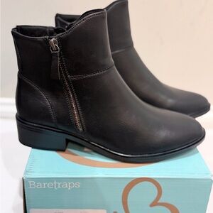 New BareTraps Women's Black Zipper Ankle Booties Size 9 Don’t Miss This Deal!!